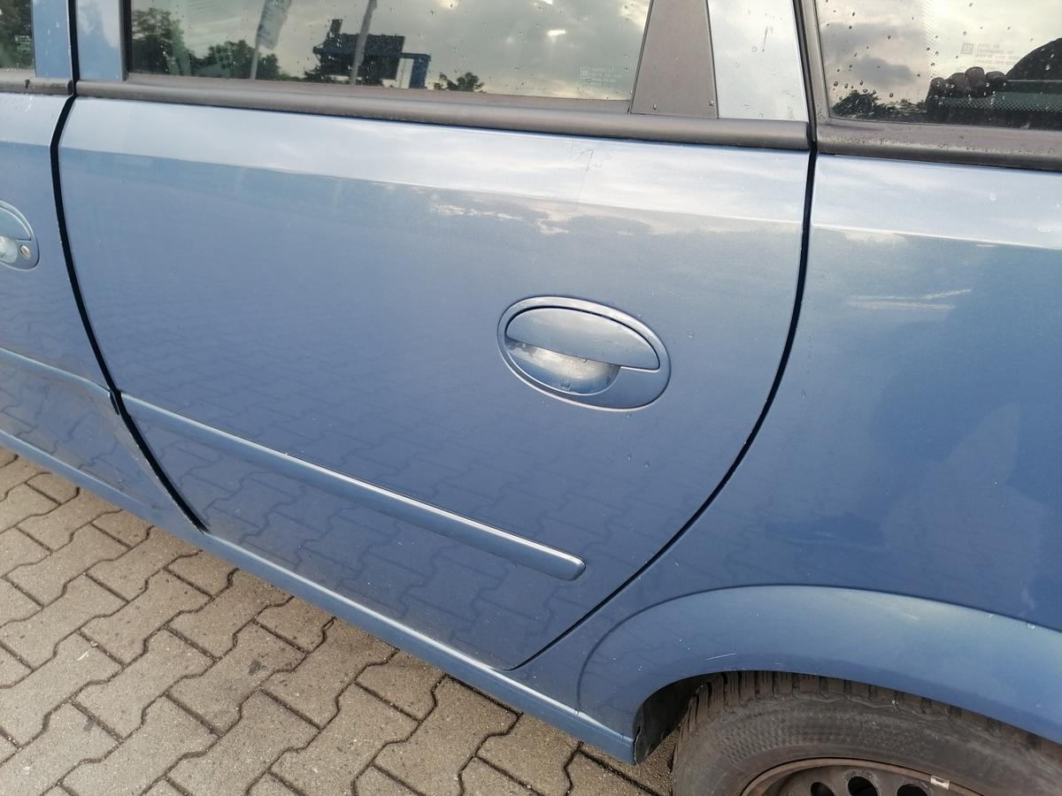 Opel Meriva A original T&uuml;r hinten links Blaumetallic Z21T Eisenherz Bj.2008